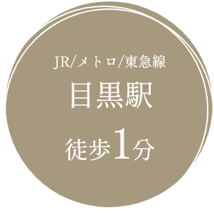 JR/メトロ/東急線目黒駅徒歩1分